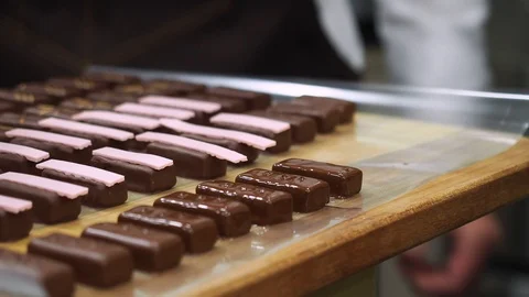 Process of making handmade chocolates Stock Footage 127292090