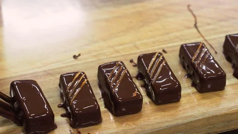 Process of making handmade chocolates Stock Footage 128228936