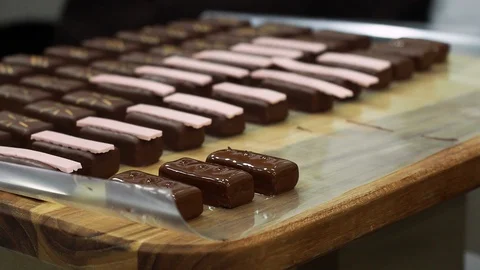 Process of making handmade chocolates Stock Footage 128229212