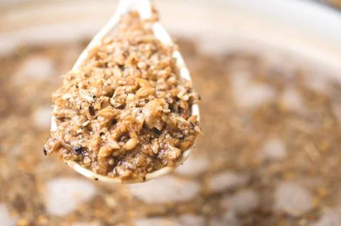 Process of making home beer from malt. Kraft beer from barley and dark malt Stock Photos