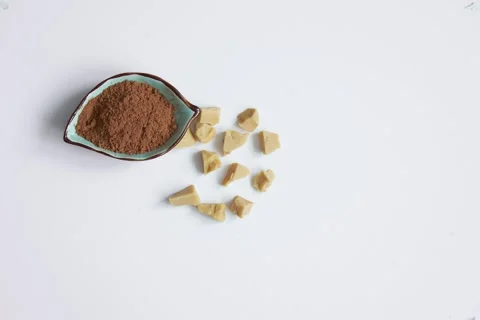 Process of making home made chocolate from carob Video stock 261982788