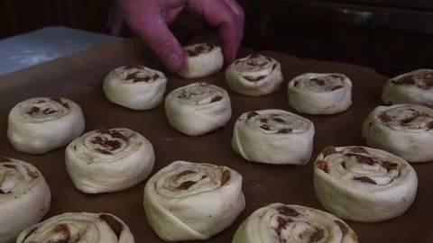 The process of making homemade baked goods. Cooking at home. Stock Footage 169404745
