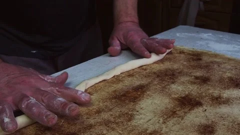 The process of making homemade baked goods. Cooking at home. Stock Footage 169404823