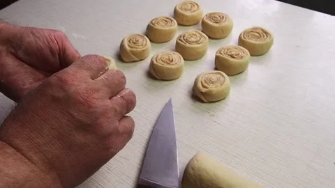 The process of making homemade baked goods. Cooking at home. Stock Footage 169404889