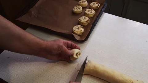 The process of making homemade baked goods. Cooking at home. Stock Footage 169405096