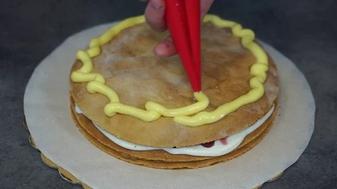 The process of making a homemade cake Stock Footage 105537212