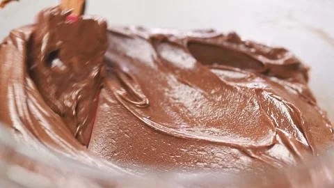 Process of making homemade chocolate ice cream. Stock Footage 150885327