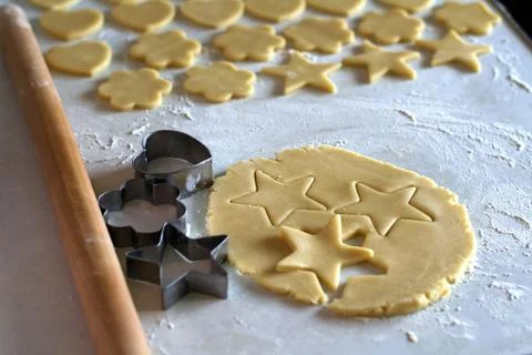 The process of making homemade cookies Stock Photos