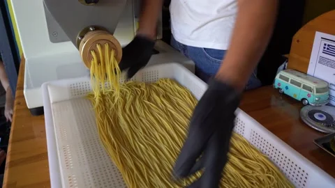The process of making homemade pasta Stock Footage 213544895