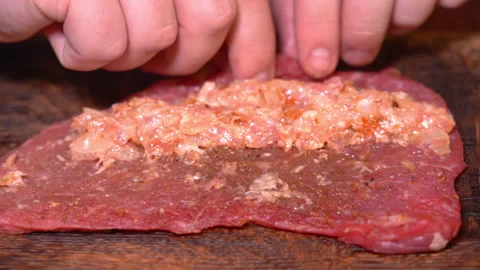 The process of making homemade sausages Stock Footage 249737453