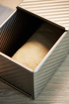 The process of making homemade toast bread in a Stock Photos