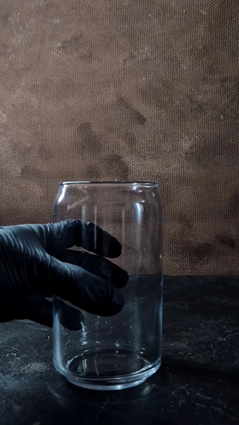 The process of making an iced latte in a glass Stock Footage 305062633