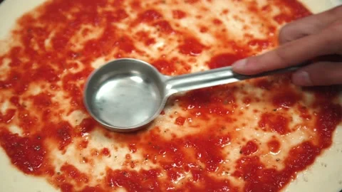 The process of making Italian pizza. Stock Footage 131596436
