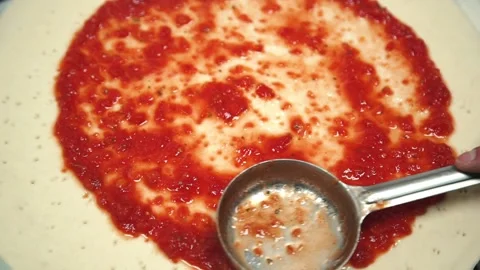 The process of making Italian pizza. Stock Footage 132559388
