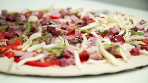 The process of making Italian pizza. Stock Footage 132559481