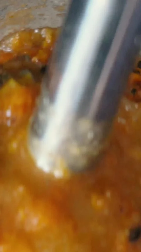 Process of making jam from yellow sea buckthorn berries and sugar close-up Stock Footage 286324189