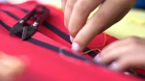 The process of making Lampung filter cloth Video stock 272961224