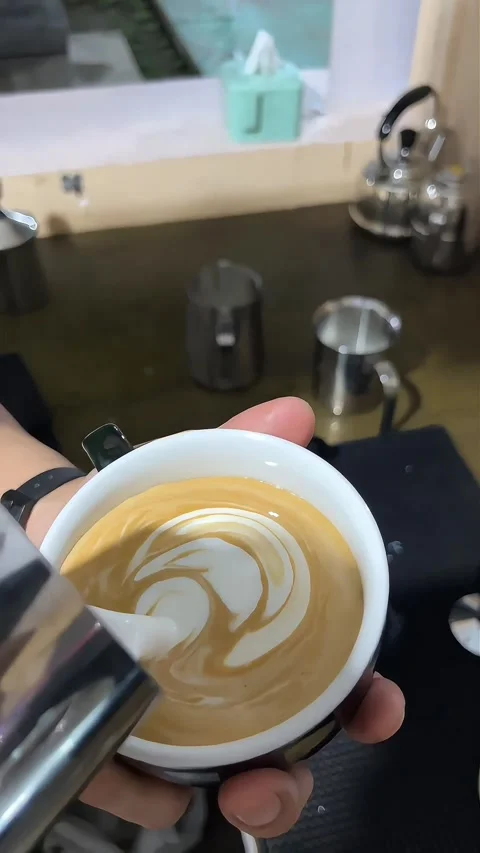 The process of making latte art Stock Footage 274115157