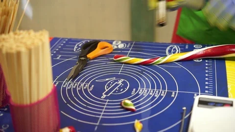 The process of making lollipops Stock Footage 91250751