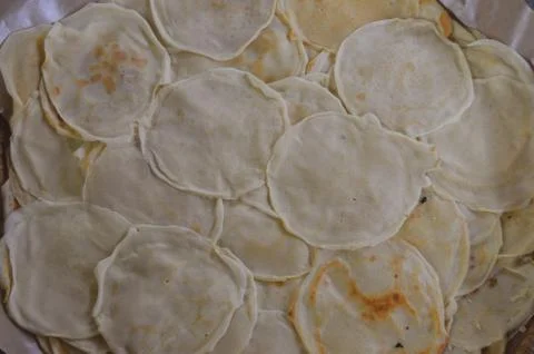 Process of making Lumpia spring roll from Indonesia Stock-Fotos