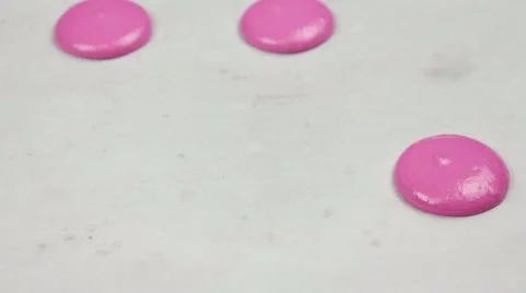 Process of making Macaron, French dessert, squeezing the dough form cooking bag Stock Footage 62425899