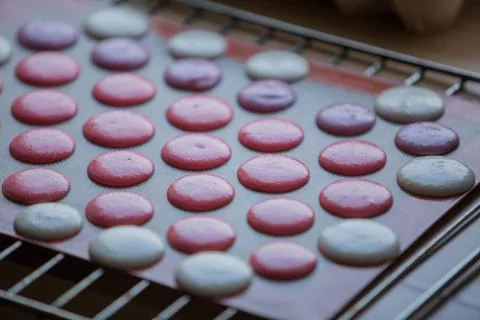 Process of making  macaron Stock Photos