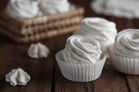 The process of making marshmallow. Stock Photos