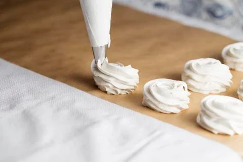 The process of making marshmallow. Stock Photos