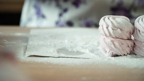 The process of making marshmallows at home 2 Stock Footage 85666618