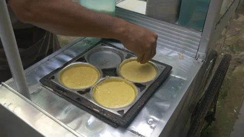 The process of making Martabak mini (Terang Bulan), a typical Indonesian Stock Footage 301151276