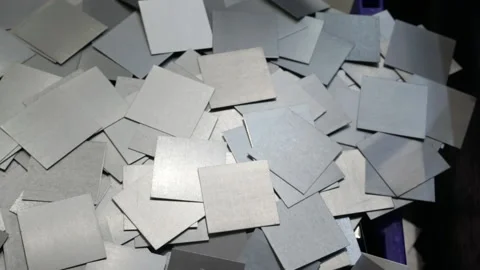 The process of making metal plates in production. Stock Footage 155187848