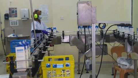 The Process of Making Milk at Sabah, Malaysia Stock Footage
