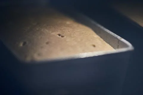 The process of making molded rye bread. Baking Stock-Fotos