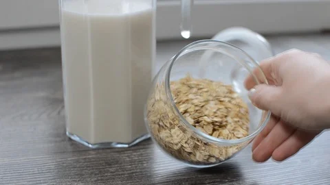 Process of making oat milk Stock Footage 89139020