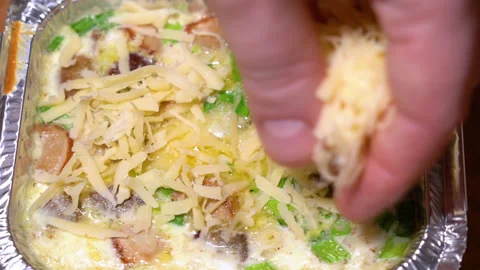 Process of making omelet with fresh vegetables Stock Footage 249284671