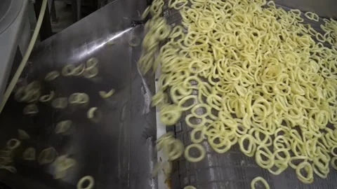 The process of making onion rings. Fast ... | Stock Video | Pond5