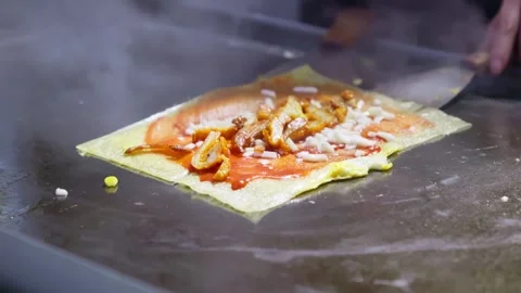 Process of making pancakes Stock Footage 322780720