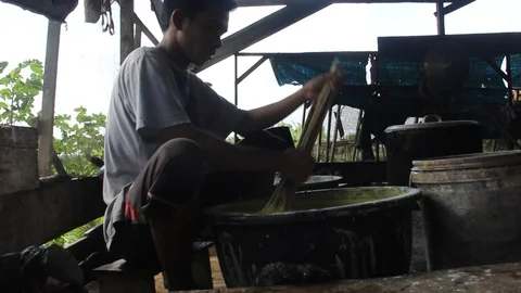 The process of making peanut crackers. Stock Footage 128791882