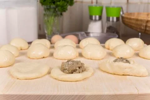 The process of making pies Stock Photos