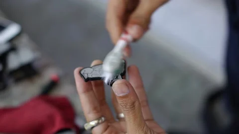 The Process Of Making Pin Crafts Made Of Stock Video Pond5