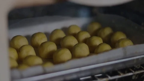 The process of making pine apple biscuit Stock Footage 101245043
