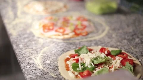 The process of making pizza. 스톡 동영상 133772636