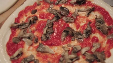The process of making pizza. Stock Footage 134266420