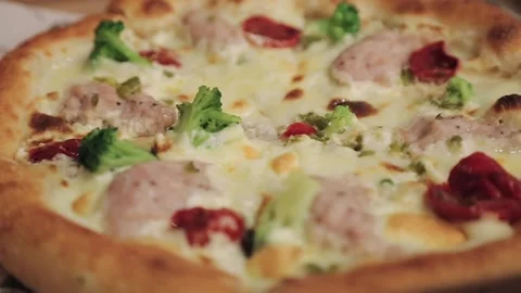 The process of making pizza. Stock Footage 134266434