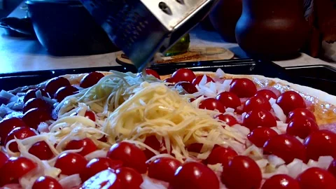 The process of making pizza. Stay home concept. Homemade pizza. Stock Footage 140638234