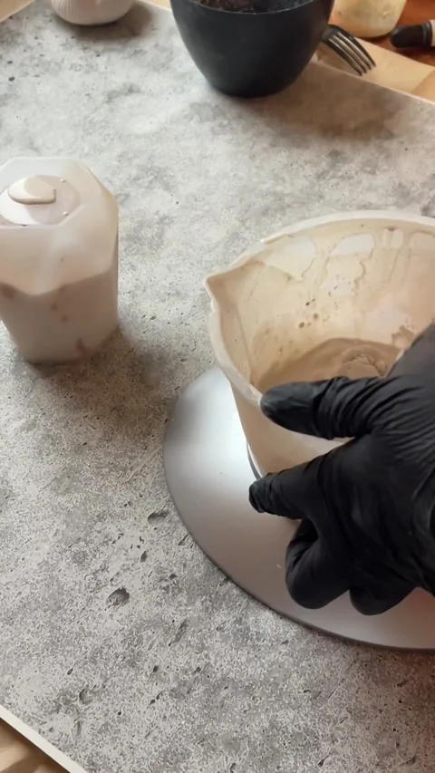 The process of making plaster products, handcrafted Video stock 315671104