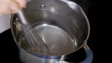 Process of Making Poached Eggs Stock Footage 87745236