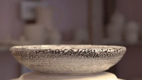 The process of making pottery, ceramic vase. Making ceramics in a clay workshop. Stock Footage 101235059