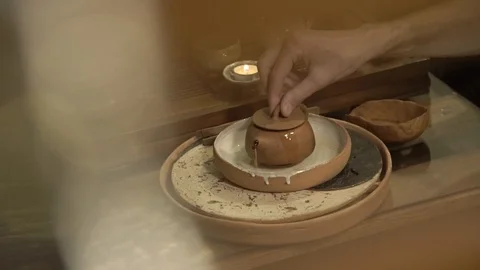 The process of making pottery. Pottery close up. Stock Footage 101235585