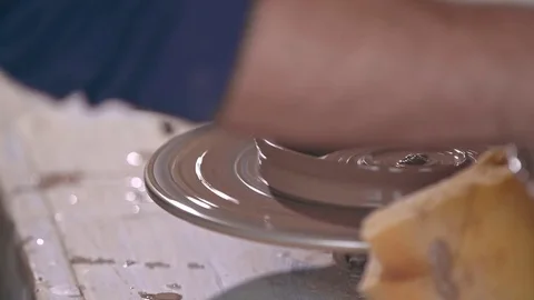Process of making pottery. Shot on Ursa Mini Pro Camera in 4K UHD. Stock Footage 84171756